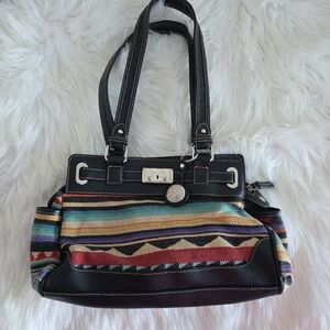 Chaps Multicolor Southwest Blanket Style Purse Shoulder Handbag